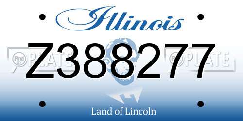 Z388277 Illinois License Plate