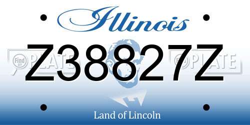 Z38827Z Illinois License Plate