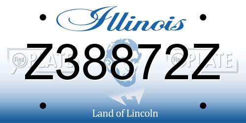Z38872Z Illinois License Plate