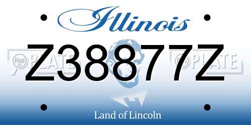 Z38877Z Illinois License Plate