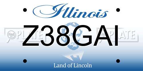 Z38GAI Illinois License Plate