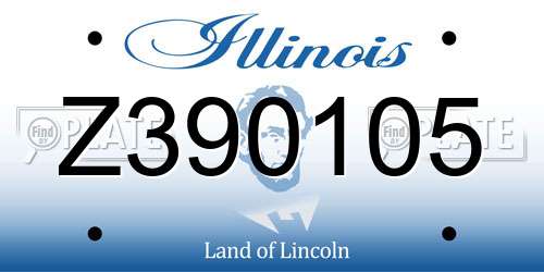 Z390105 Illinois License Plate