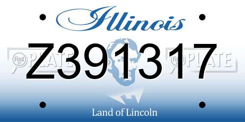 Z391317 Illinois License Plate