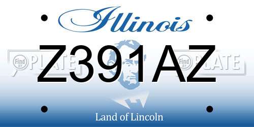 Z391AZ Illinois License Plate