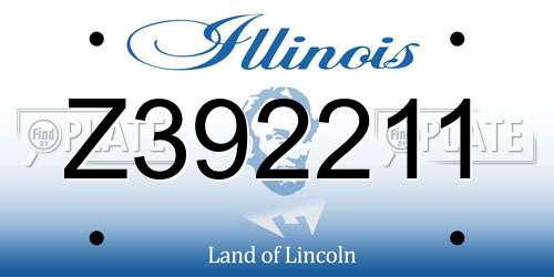 Z392211 Illinois License Plate