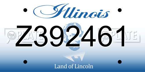 Z392461 Illinois License Plate
