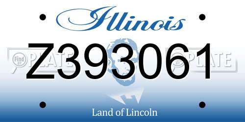 Z393061 Illinois License Plate