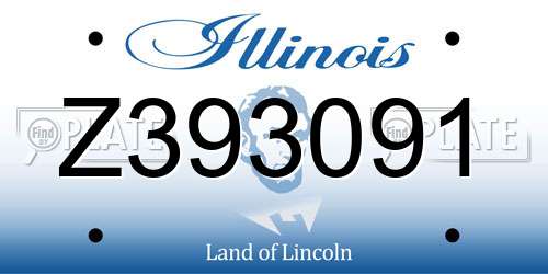 Z393091 Illinois License Plate