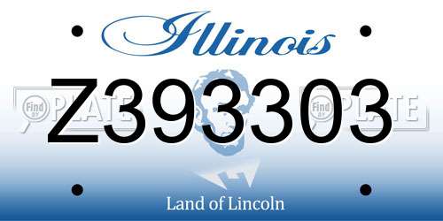 Z393303 Illinois License Plate