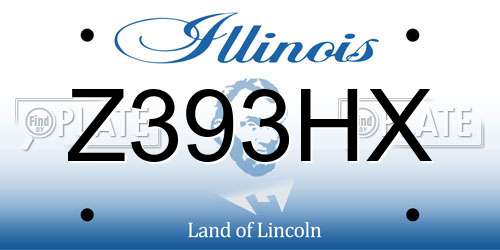 Z393HX Illinois License Plate