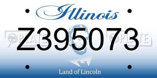Z395073 Illinois License Plate
