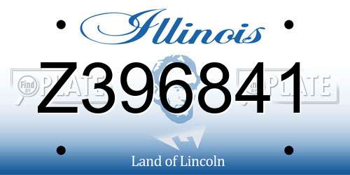 Z396841 Illinois License Plate