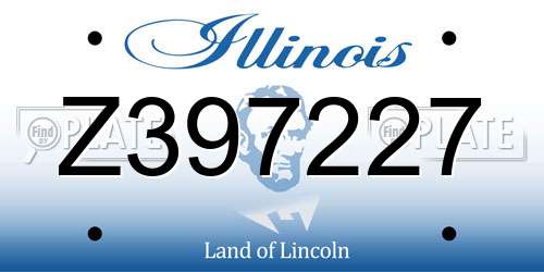 Z397227 Illinois License Plate