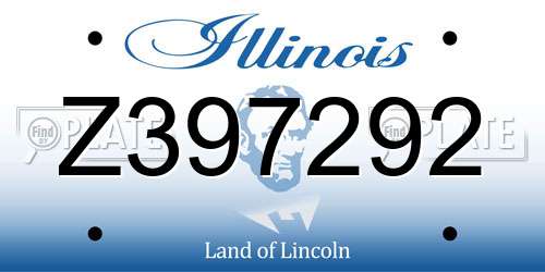Z397292 Illinois License Plate