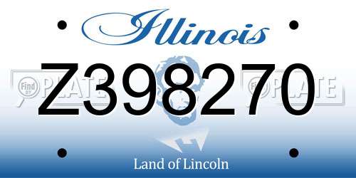 Z398270 Illinois License Plate