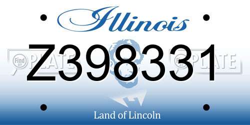 Z398331 Illinois License Plate