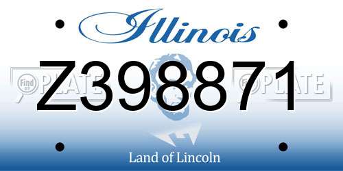 Z398871 Illinois License Plate