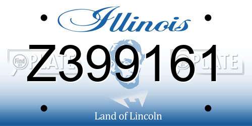 Z399161 Illinois License Plate
