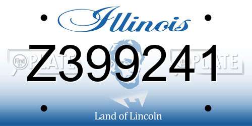 Z399241 Illinois License Plate