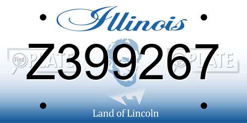 Z399267 Illinois License Plate