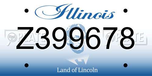 Z399678 Illinois License Plate