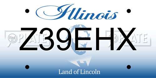 Z39EHX Illinois License Plate