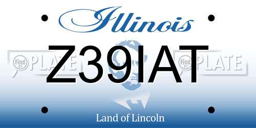 Z39IAT Illinois License Plate