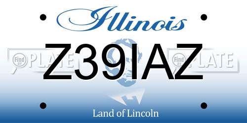 Z39IAZ Illinois License Plate