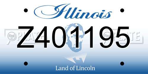 Z401195 Illinois License Plate
