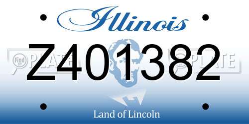 Z401382 Illinois License Plate