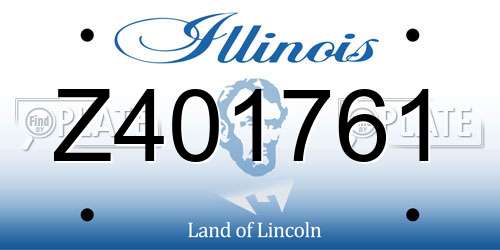 Z401761 Illinois License Plate