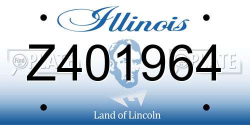Z401964 Illinois License Plate