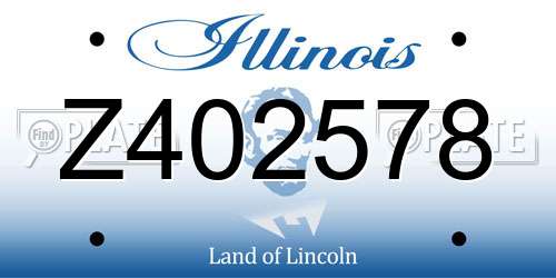 Z402578 Illinois License Plate