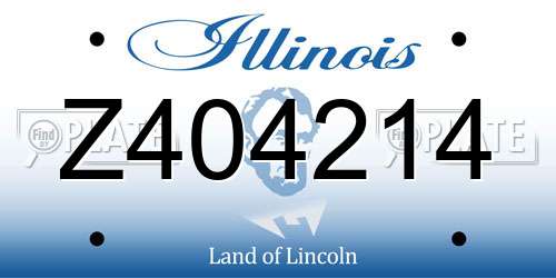 Z404214 Illinois License Plate