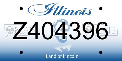 Z404396 Illinois License Plate