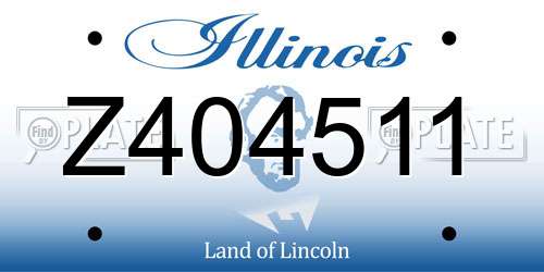 Z404511 Illinois License Plate