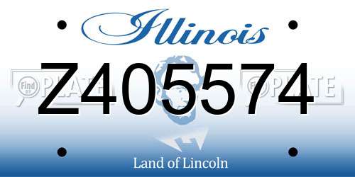 Z405574 Illinois License Plate