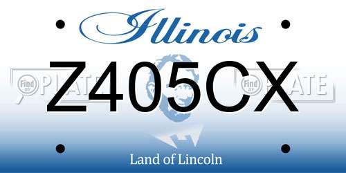 Z405CX Illinois License Plate
