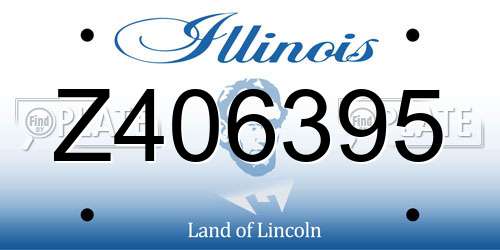 Z406395 Illinois License Plate