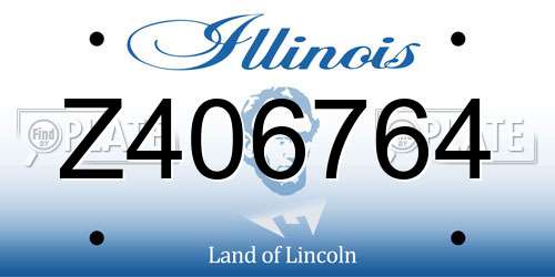 Z406764 Illinois License Plate
