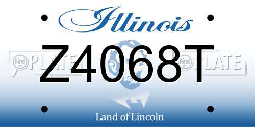 Z4068T Illinois License Plate