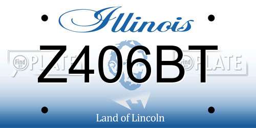 Z406BT Illinois License Plate
