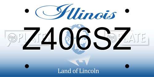 Z406SZ Illinois License Plate