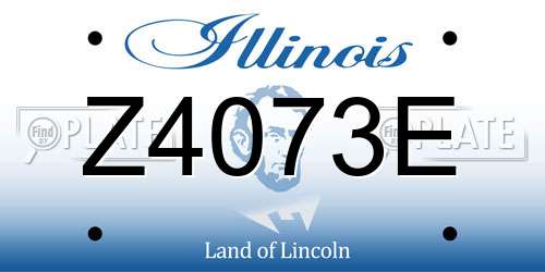 Z4073E Illinois License Plate