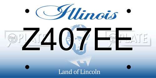 Z407EE Illinois License Plate