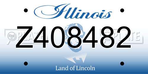 Z408482 Illinois License Plate