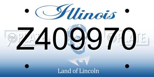 Z409970 Illinois License Plate