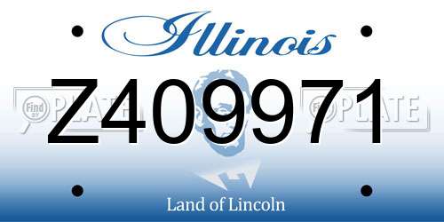 Z409971 Illinois License Plate