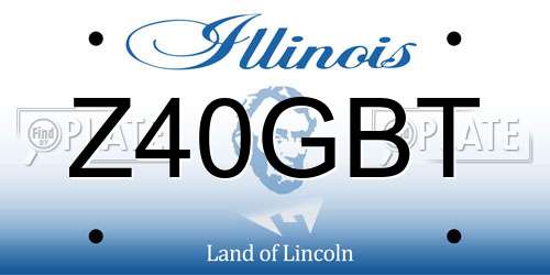 Z40GBT Illinois License Plate