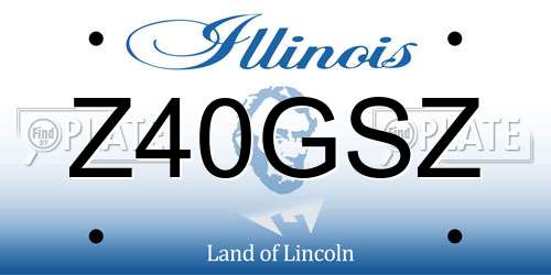 Z40GSZ Illinois License Plate